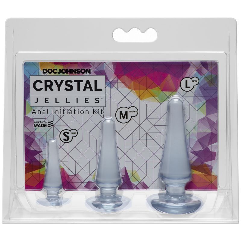 Anal Initiation Kit Clear with Three Sizes Classic Anal Plugs Set > Anal Range > Butt Plug Kits