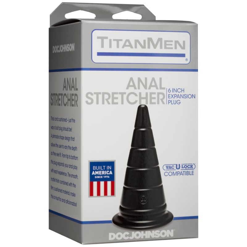 TitanMen 6 Inch Anal Stretcher Plug with Ribbed Texture Design > Anal Range > Oversized Anal Toys