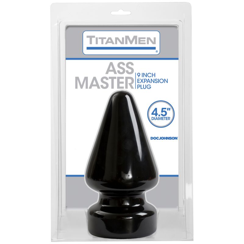 Ass Master Butt Plug 9 Inch Length 4.5 Inch Diameter Black > Anal Range > Oversized Anal Toys