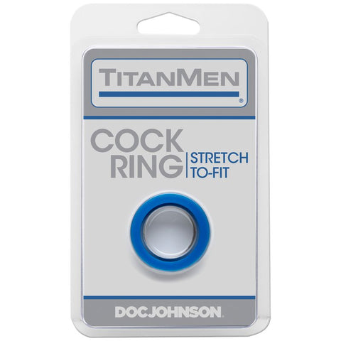 TitanMen Cock Ring Blue Stretch to Fit COCK RINGS