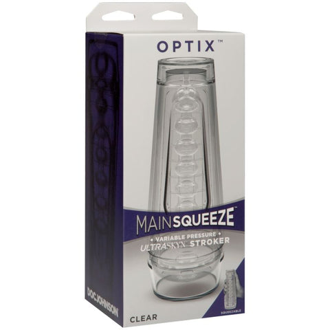 Doc Johnson Optix Crystal Masturbator (Clear) – Transparent Masturbator > Sex Toys For Men > Masturbators > Manual
