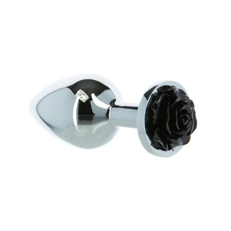Black Rose 3 Inch Metal Butt Plug > Anal Range > Jewel Butt Plugs