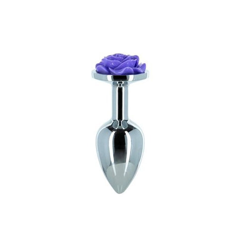 Purple Rose 3 Inch Metal Butt Plug for Enhanced Pleasure > Anal Range > Jewel Butt Plugs
