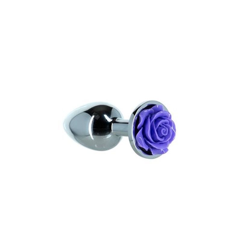 Purple Rose Metal Butt Plug (3.5 inch) > Anal Range > Jewel Butt Plugs