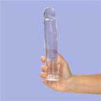 Crystal Dildo Straight 9 Inch Clear Transparent > Dildos > Large Dildos