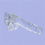 Crystal Dildo with Balls 8 Inch Clear > Dildos > Realistic Dildos