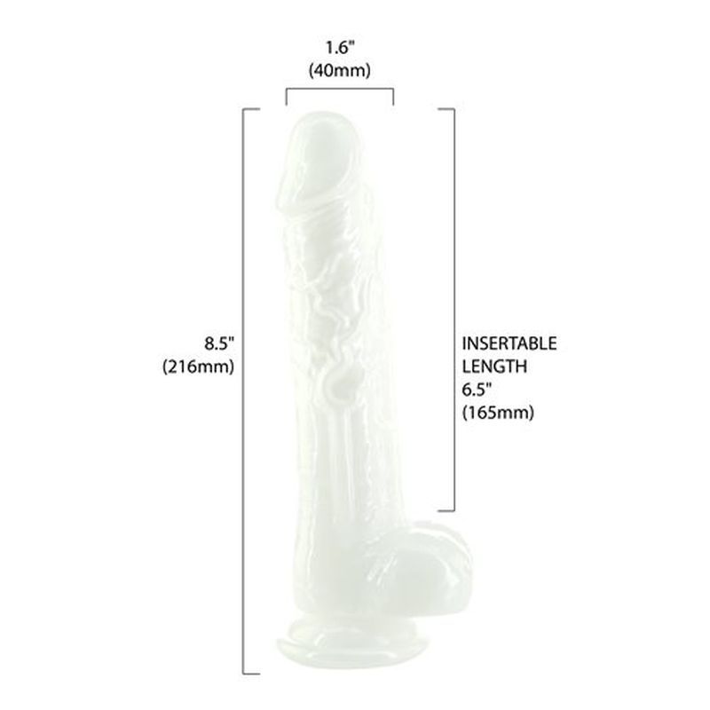 Pearl Dildo 8.5 Inch Pearl White with Suction Cup Base > Dildos > Realistic Dildos