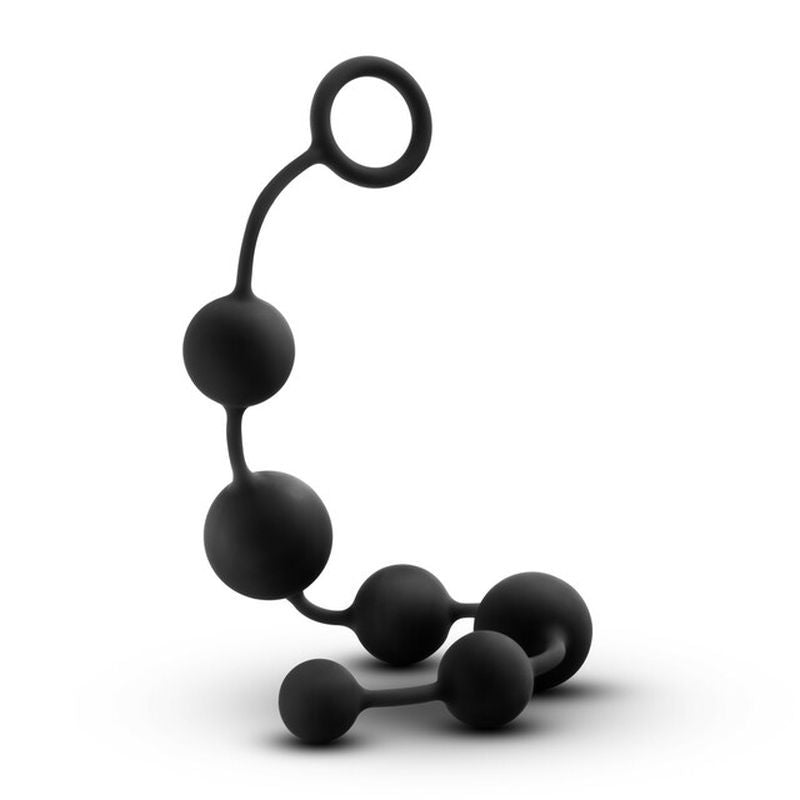 Platinum Silicone Large Black Anal Beads for Intimate Play - 16 Inch > Anal Range > Oversized Anal Toys Main image