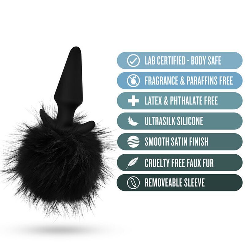 Anal Adventures Platinum Rabbit Tail Plug Tails