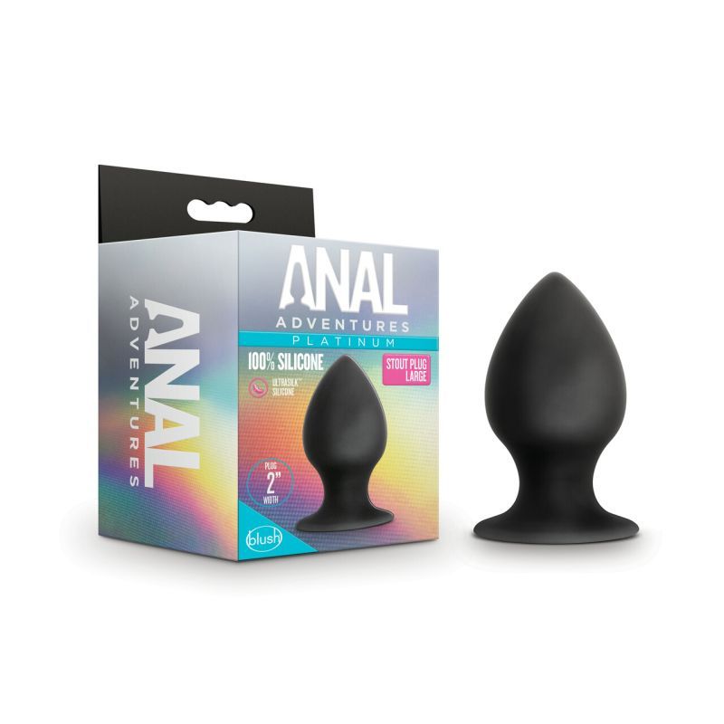 Anal Adventures Platinum Silicone Anal Stout Plug 3.75 Inch Large > Anal Range > Butt Plugs