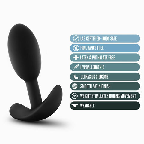 Anal Adventures Platinum Silicone Vibra Slim Plug Small > Anal Range > Vibrating Butt Plugs