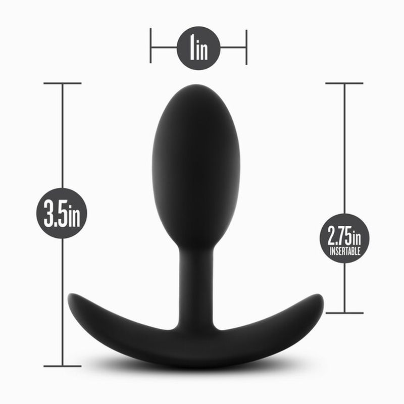 Anal Adventures Platinum Silicone Vibra Slim Plug Small > Anal Range > Vibrating Butt Plugs