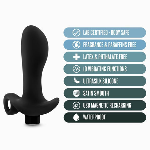Anal Adventures Platinum Silicone Prostate Massager 01 > Anal Range > Prostate Plugs