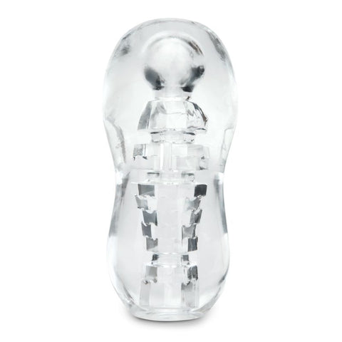 Zolo Gripz Spinner - Squeezable Clear Stroker Strokers - Manual