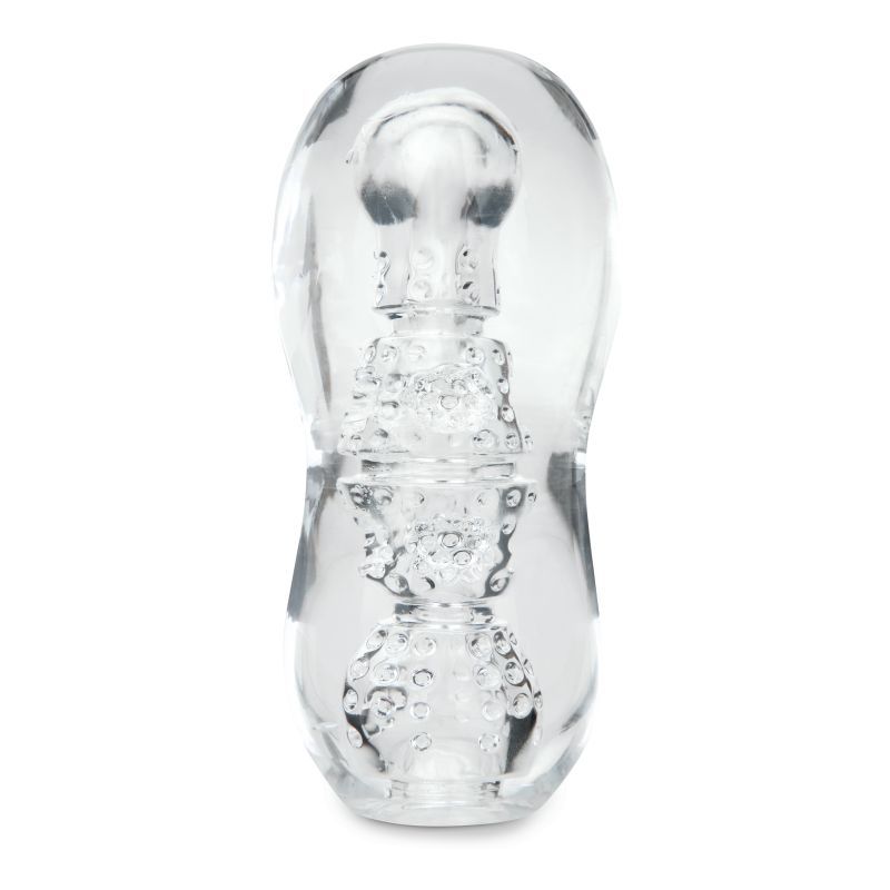 Zolo Gripz Dotted - Squeezable Clear Stroker Strokers - Manual