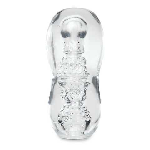 Zolo Gripz Dotted - Squeezable Clear Stroker Strokers - Manual