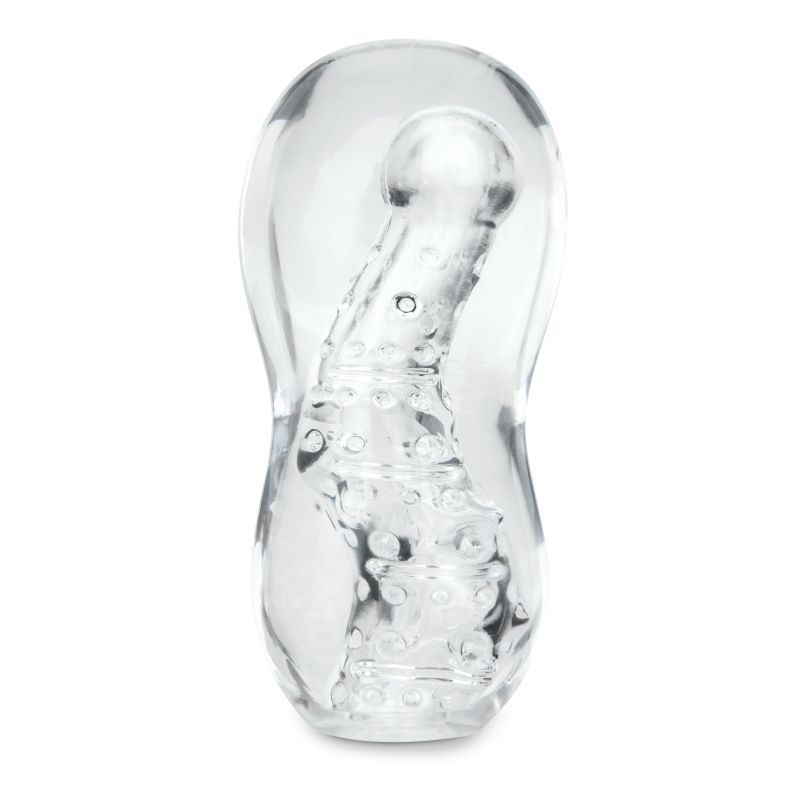 Zolo Gripz Wavy - Squeezable Clear Stroker Strokers - Manual