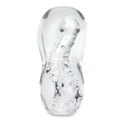 Zolo Gripz Wavy - Squeezable Clear Stroker Strokers - Manual