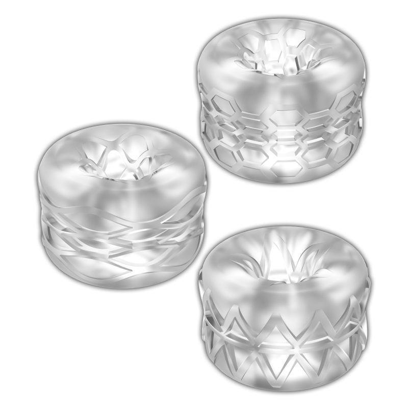 Zolo Bumperz 3 Piece Set – Textured Strokers > Sex Toys For Men > Masturbators > Manual