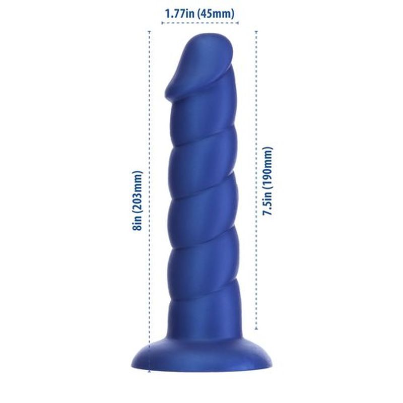 Addiction Fantasy Unicorn Dildo Blue (8 Inch) – Smooth 8 Inch Dildo > Dildos > Fantasy