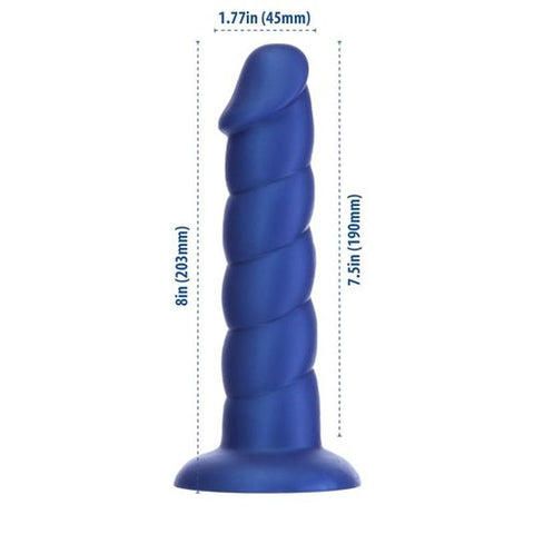 Addiction Fantasy Unicorn Dildo Blue (8 Inch) – Smooth 8 Inch Dildo > Dildos > Fantasy