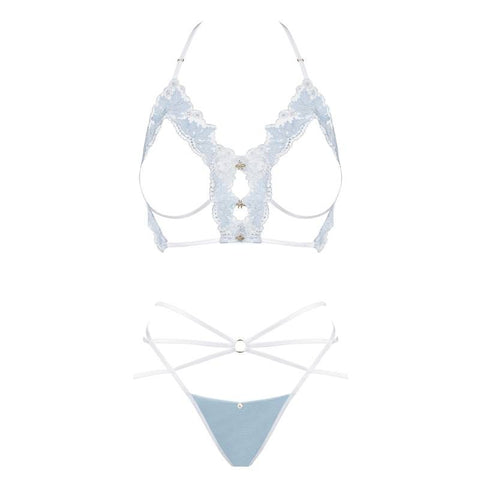 Deilana 2 Piece Set Lingerie in Light Blue > Clothes > Bra Sets