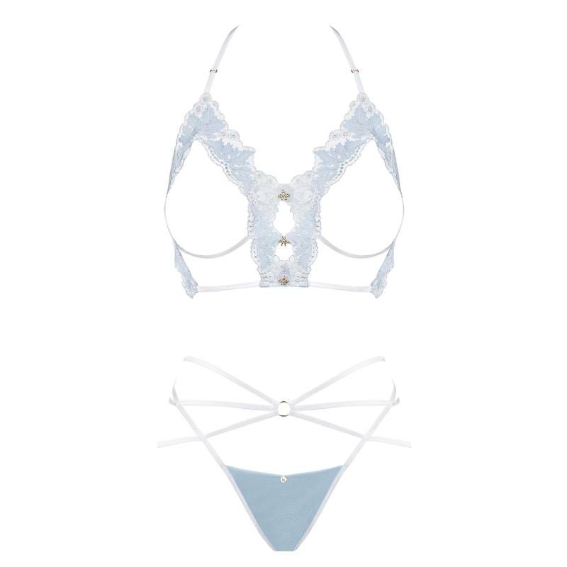 Deilana 2 Piece Lingerie Set in Light Blue Color > Clothes > Bra Sets