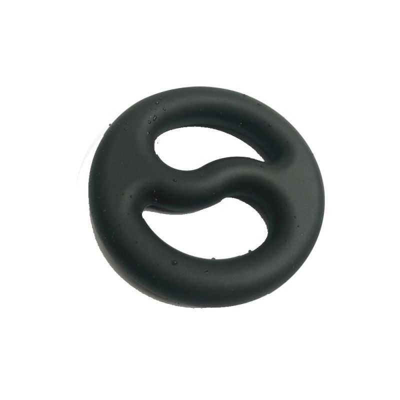 Brutus Yin Yang Silicone Cock and Ball Duo Ring Black > Cock Ring > Single Main image