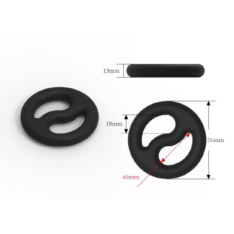Brutus Yin Yang Silicone Cock and Ball Duo Ring Secondary image