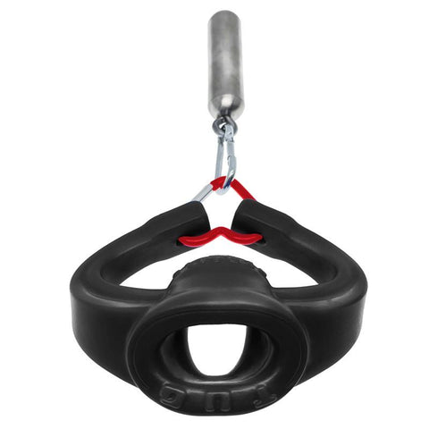 Tug Pull Down Ballstretcher Black Silicone Ball Stretcher