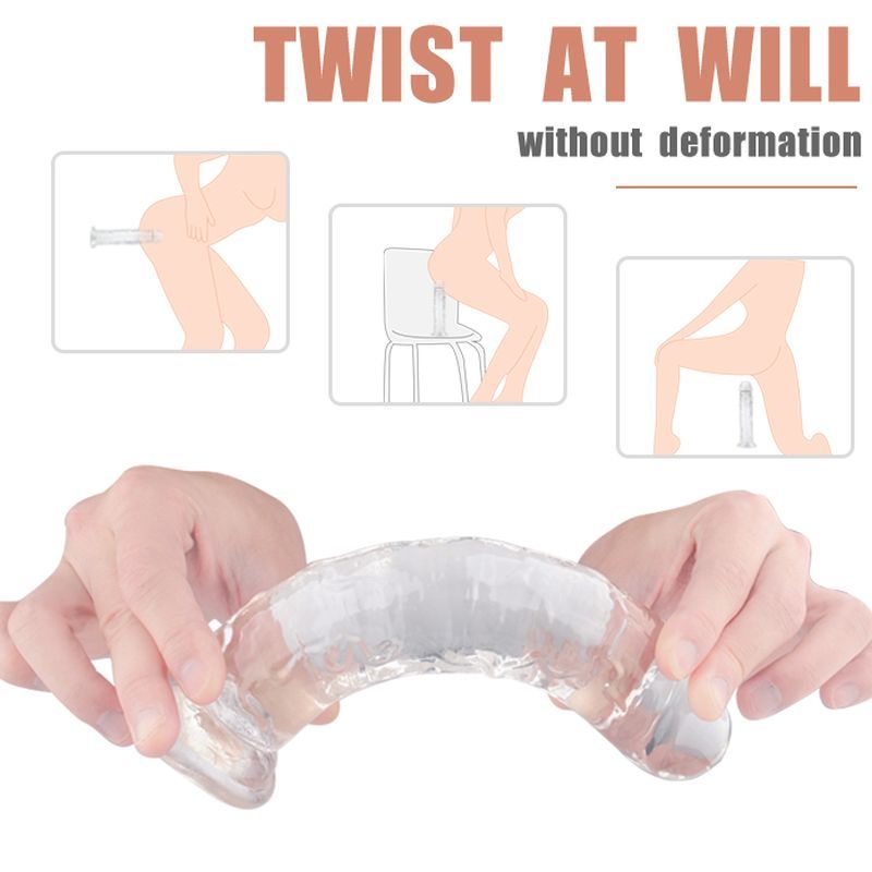Lester 7.5" Dong Clear with Suction Base > Dildos > Realistic Dildos