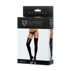 Glossy Wetlook Stockings Lotis - Stylish and Comfortable