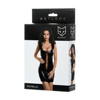Glossy Wetlook Studded Dress Michelle Sexy Lace Up XL Adult Wear > Clothes > Dresses and Chemises