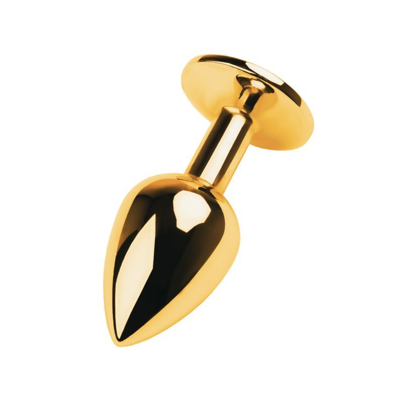 Gold Metal Anal Plug with Gem Small > Anal Range > Jewel Butt Plugs
