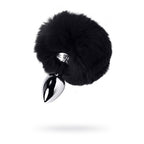 Silver Metal Anal Plug Small (Black Faux Fur) – Small Butt Plug > Anal Range > Tail Butt Plugs