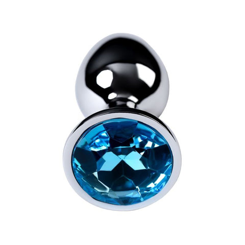 Silver Metal Anal Plug with Topaz Crystal Small > Anal Range > Jewel Butt Plugs