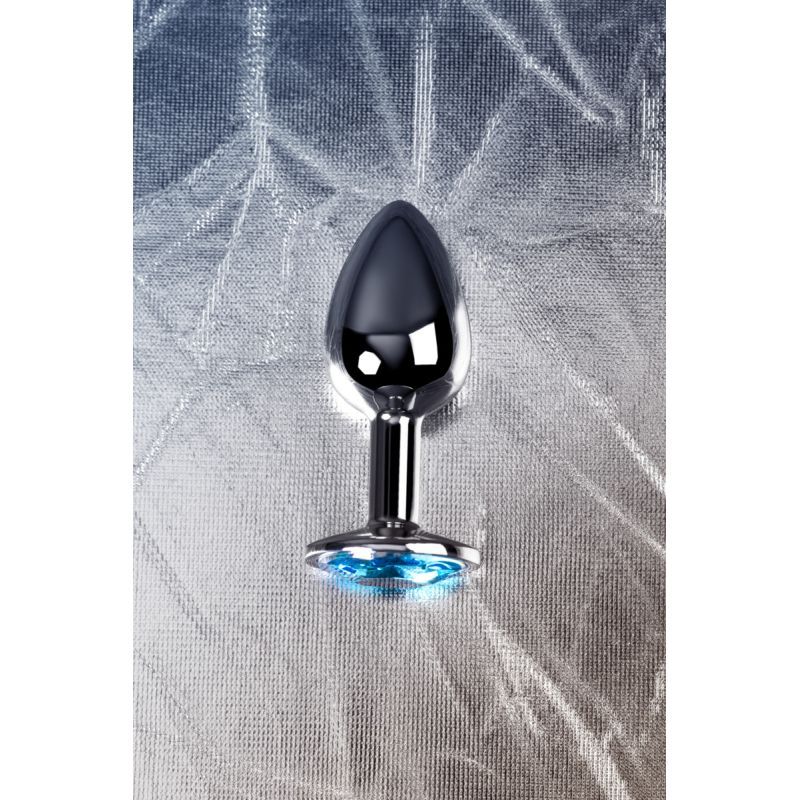 Silver Metal Anal Plug with Topaz Crystal Small (7 cm) > Anal Range > Jewel Butt Plugs