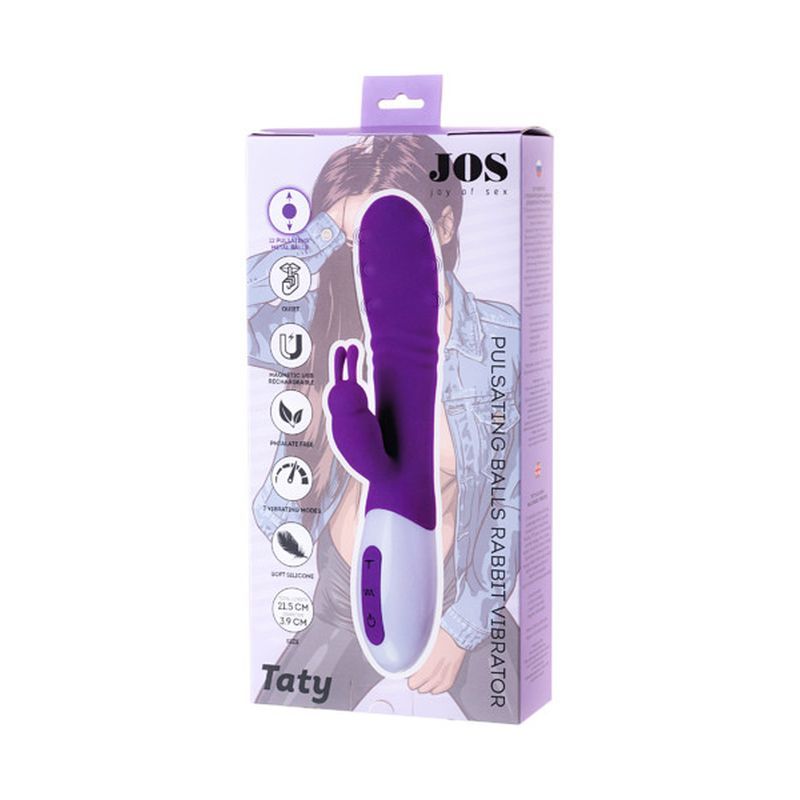 JOS Taty Pulsating Rabbit Vibrator 11cm x 3.9cm Silicone > Vibrators > Ladies > Rabbit