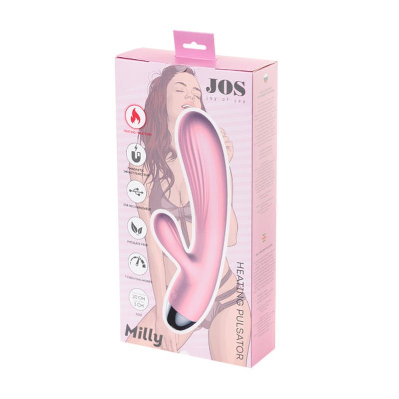 JOS Milly Heating Vibrator 20cm with 7 Vibrating Modes > Vibrators > Ladies > Rabbit