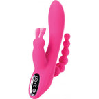 JOS Spanky Triple Stimulator 21CM Soft Silicone Vibrator Pink > Vibrators > Ladies > Rabbit Multi