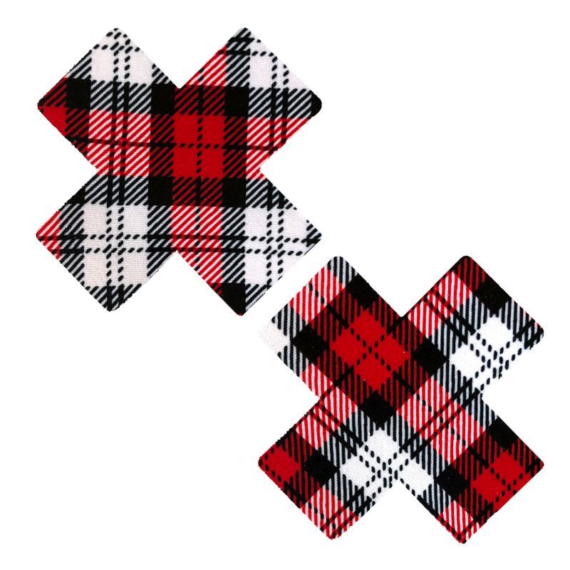 School Girl Plaid X Factor Pasties Red > Clothes > Pasties