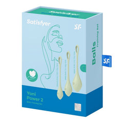 Satisfyer Yoni Power Balls 2 Green 3 Pc Set