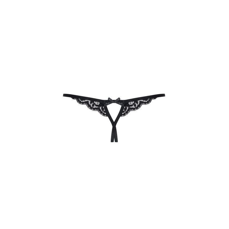 Crotchless Lace Thong Black > Clothes > Panties