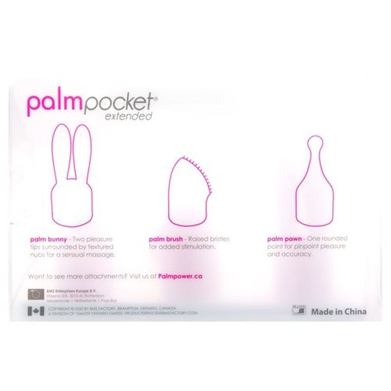 PalmPower Pocket Extended Silicone Massage Heads 3 Pc Set > Sex Toys > Replacement Parts