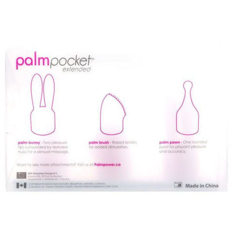 PalmPower Pocket Extended Silicone Massage Heads 3 Pc Set > Sex Toys > Replacement Parts
