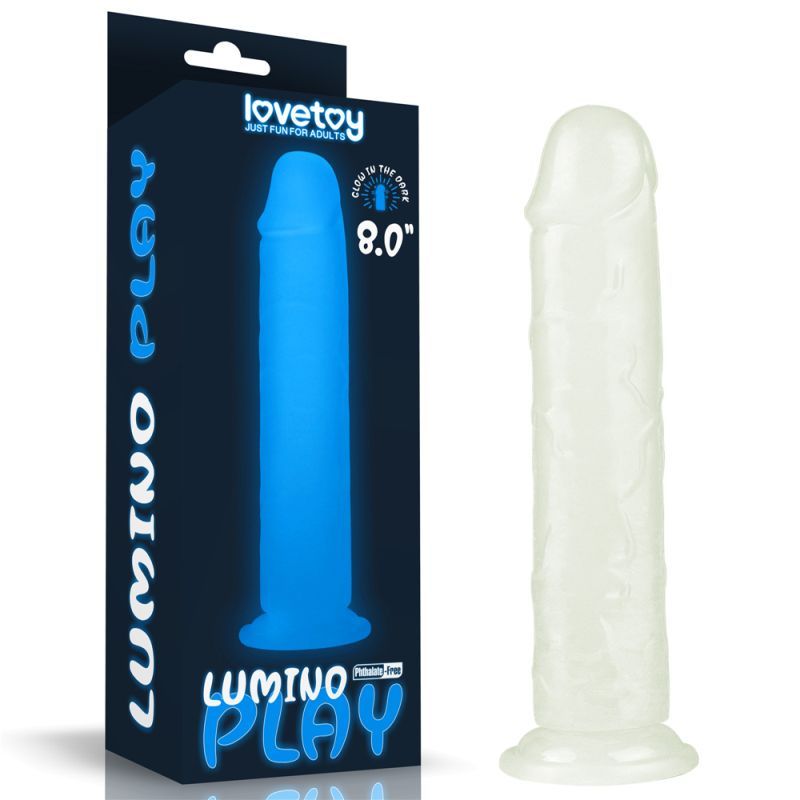 Lumino Play Glow in the Dark Dildo 8 Inch Clear > Dildos > Realistic Dildos