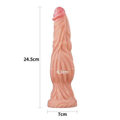 Nature Cock 9.5 Inch Dual Layer Huge Alien Silicone Dildo Fantasy Dongs