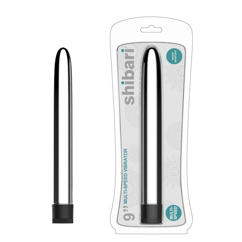 Shibari Multi Speed Vibrator 9 Inch Silver Silver > Vibrators > Standard Vibrators