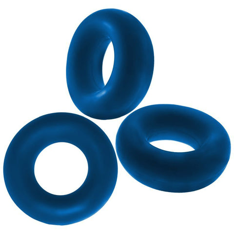 Fat Willy 3 Piece Jumbo Cockrings in Space Blue > Cock Ring > Sets