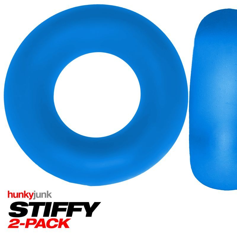 Hunkyjunk Stiffy 2-Pc Cockring Set – Silicone > Cock Ring > Single